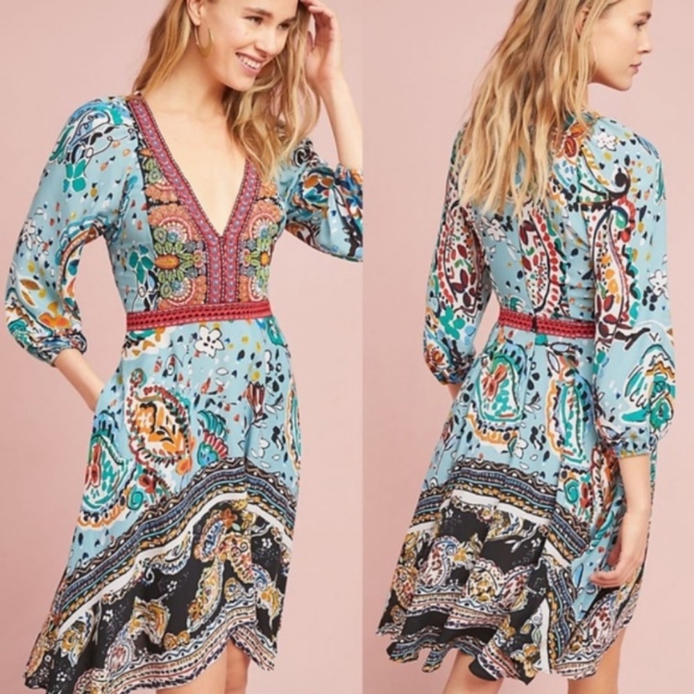Anthropologie Akemi + Kin Beaded Karmina Dress